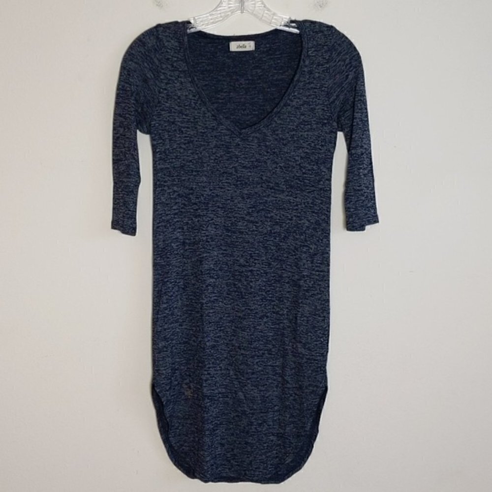 Blue Dolphin Hem 34 Sleeve Mini Dress
